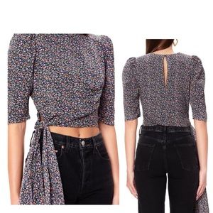 AFRM | NWT Viper Knot Detail Floral Crop Top XL